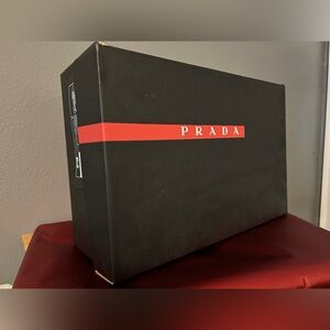 Prada Black Shoe Box with shoe bag. NO SHOES